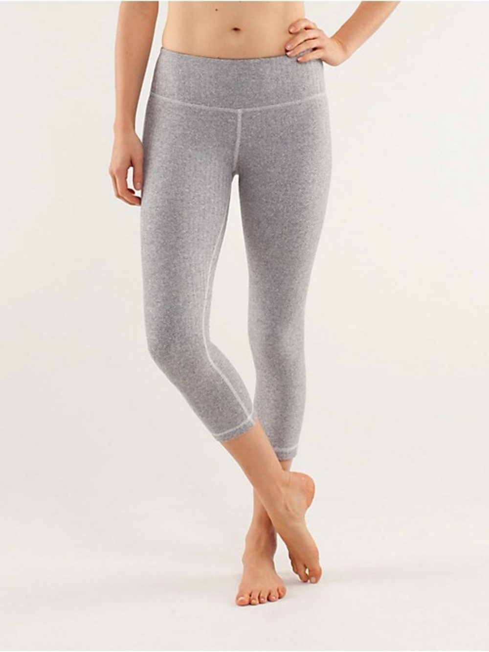 lululemon athletica Heather Gray Capri Leggings